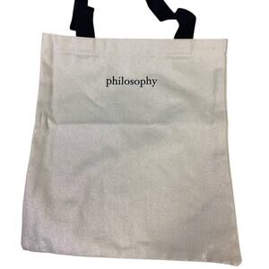 New In Package Philosophy 13" by 12" Basic Canvas Tote Book Bag w Handles